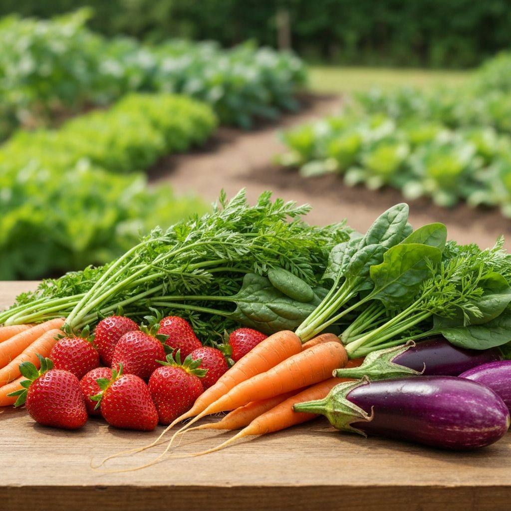 Fresh healthy vegetables and fruits